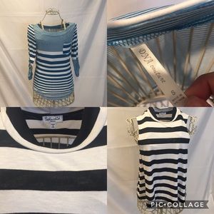 🦈🦈BUNDLE: NWOT.2-for-1 striped shirts🦈